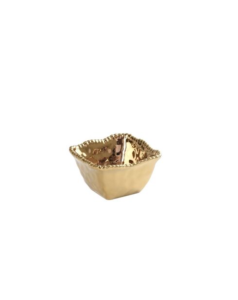 Bol à snack carré Monaco doré - 4,445x16,51x48,26 cm