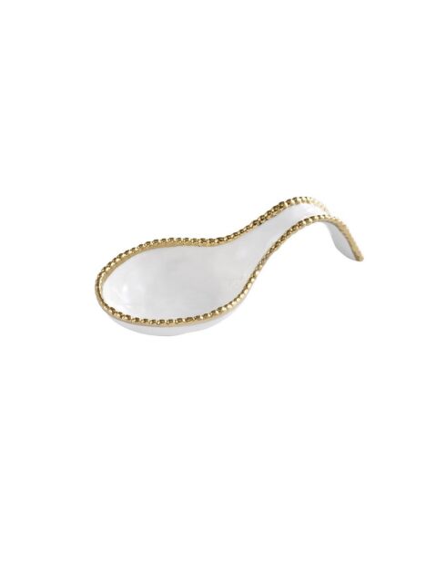 Repose-cuillère Golden Salerno blanc - 24,1x10,2x10,2cm