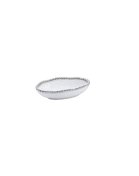 Bol à condiments allongé Salerno blanc - 20,955x15,875x12,065 cm