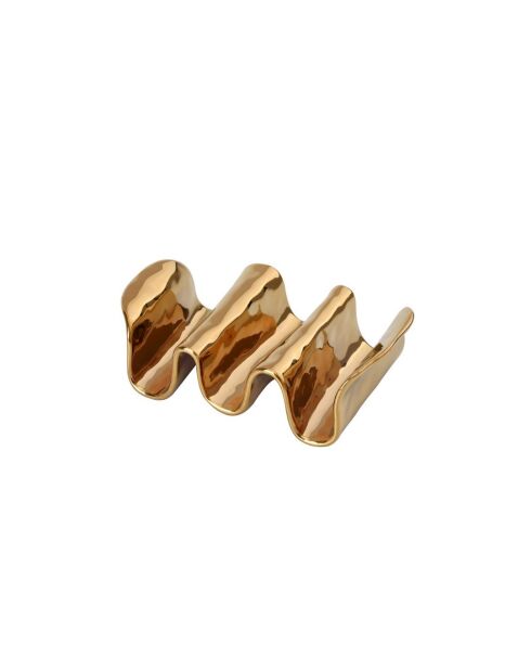 Gouden taco-standaard - 19,1x12,7x3,8 cm