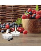 Paquete de 24 candelitas perfumadas Frutos rojos, tiempo de combustión de 3 horas, 240 g