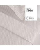 Drap plat en percal de coton Lyon Taupe