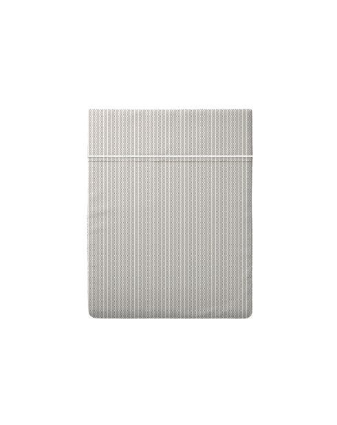 Drap plat en percal de coton Lyon Taupe
