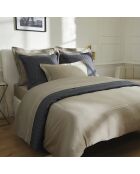 Drap plat en satin de coton Bastia Taupe / Taupe