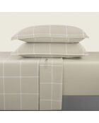 Drap plat en satin de coton - Arthur Taupe