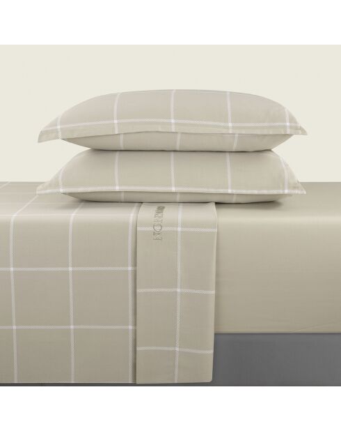 Drap plat en satin de coton - Arthur Taupe