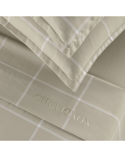 Drap plat en satin de coton - Arthur Taupe