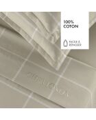 Drap plat en satin de coton - Arthur Taupe