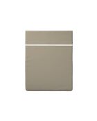 Drap plat en satin de coton Bastia Blanc/Taupe