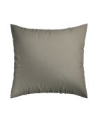 2 Taies d'oreiller en coton lavé Uni Taupe - 63x63 cm