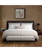 Parure housse de couette en satin de coton Canards Taupe