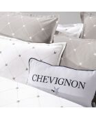 Parure housse de couette en satin de coton Canards Taupe