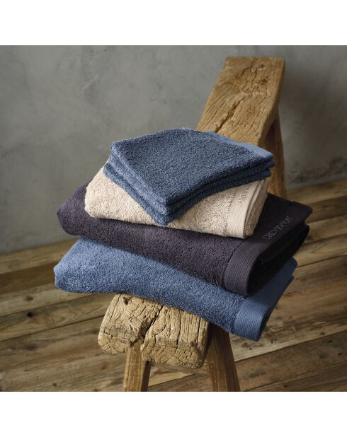 Lot de 2 serviettes de bain bleu-gris - 2x70x140 cm