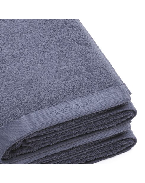 Lot de 2 serviettes de bain bleu-gris - 2x70x140 cm