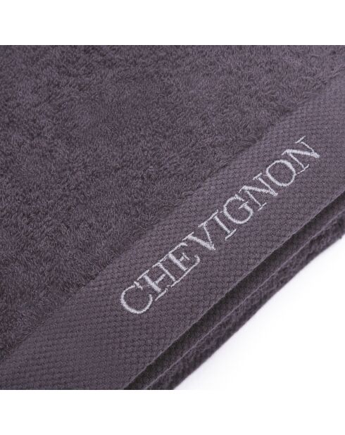 Lot de 2 serviettes à main en coton peigné LT Lagon Gris foncé - 2x(50x100 cm)