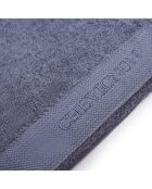 Lot de 4 serviettes d'invités bleu-gris - 4x30x30 cm