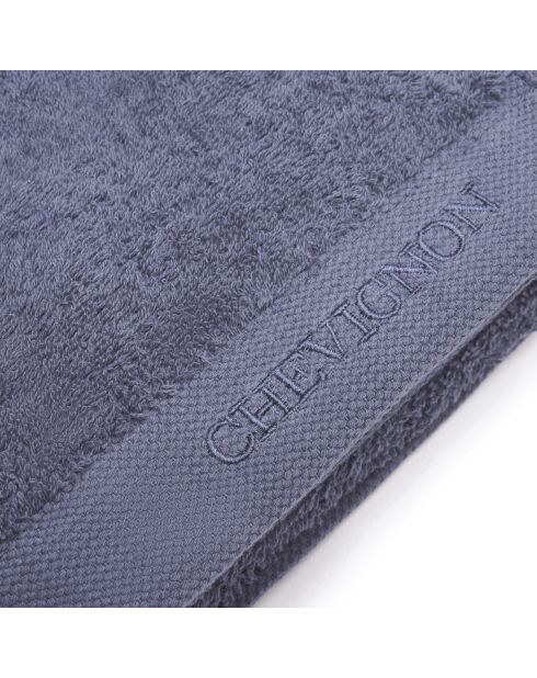 Lot de 4 serviettes d'invités bleu-gris - 4x30x30 cm