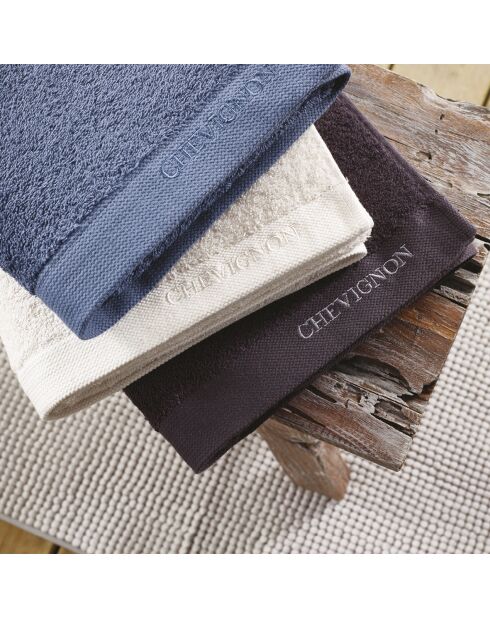 Lot de 4 serviettes d'invités bleu-gris - 4x30x30 cm