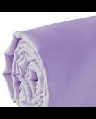 Drap-housse en satin de coton - Uni Violet 01