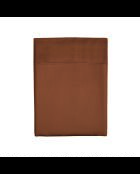 Drap plat en satin de coton - Uni 1 baratta Marron 01