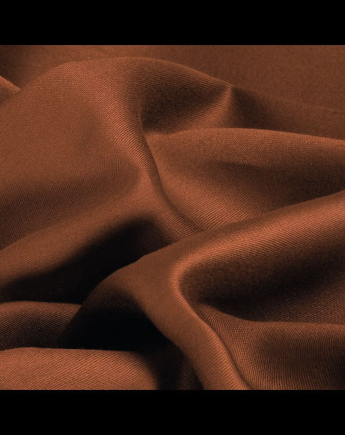 Drap plat en satin de coton - Uni 1 baratta Marron 01