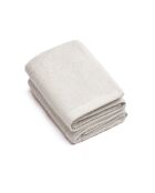 Lot de 2 serviettes de toilette blanc cassé - 2x50x100 cm