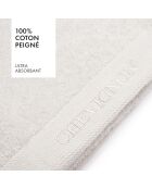 Lot de 2 serviettes de toilette blanc cassé - 2x50x100 cm