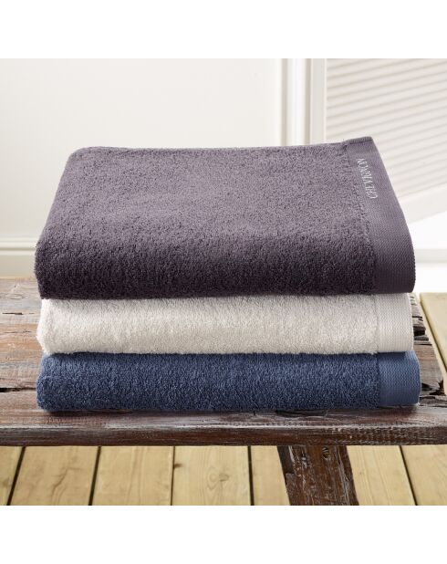 Lot de 2 serviettes de toilette blanc cassé - 2x50x100 cm