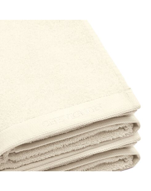 Lot de 2 serviettes de bain ivoire - 70x140 cm