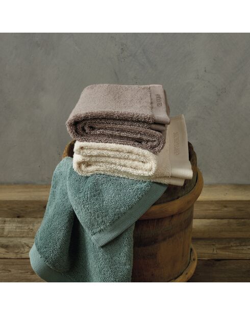 Lot de 2 serviettes de bain ivoire - 70x140 cm