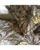 Parure housse de couette en satin de coton vert sauvage