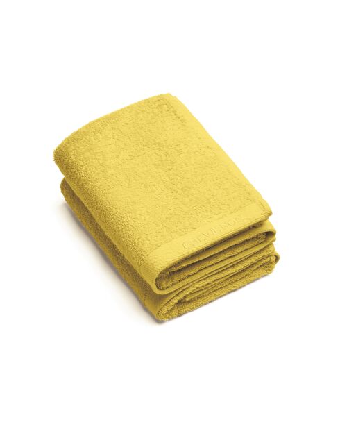 Serviette à main en coton peigné LT Jaune Lagon - 2x(50x100 cm)