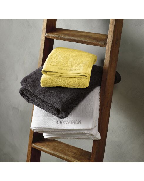 Serviette à main en coton peigné LT Jaune Lagon - 2x(50x100 cm)