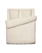 Parure housse de couette en gaze de coton Uni Taupe 07