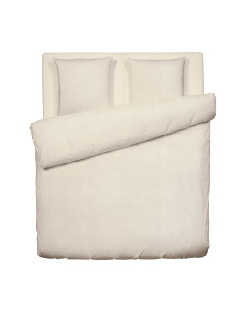 Parure housse de couette en gaze de coton Uni Taupe 07
