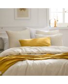 Parure housse de couette en gaze de coton Uni Taupe 07