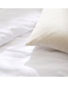 Parure housse de couette en gaze de coton Uni Taupe 07