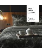 Parure housse de couette en satin de coton - Eden noir