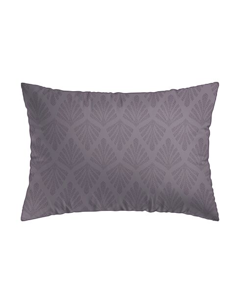 2 Taies d'oreiller en satin de coton Vibrance végétale Violet foncé / Violet foncé
