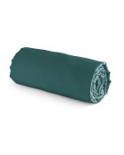 Drap-housse en satin de coton vert uni