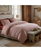 Parure housse de couette en satin de coton - Rouge Tyra