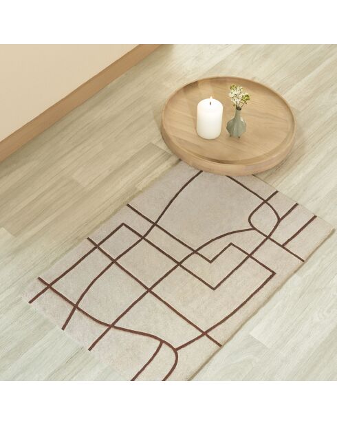 Tapis beige Anouk - 60x80 cm