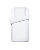 Parure housse de couette en gaze de coton Uni Blanc 02