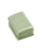 Lot de 2 serviettes de toilette vert prairie - 50x100 cm