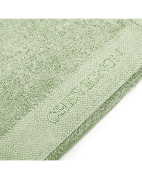 Lot de 2 serviettes de toilette vert prairie - 50x100 cm