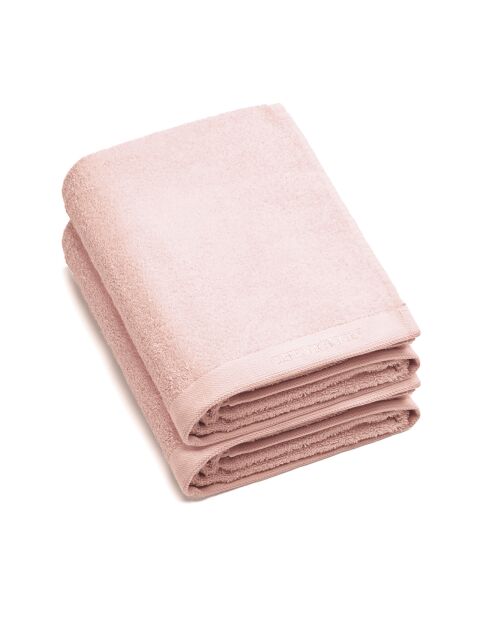Lot de 2 serviettes de bain rose saumon - 70x140 cm
