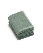 Lot de 2 serviettes de toilette vert bouteille - 2x50x100 cm