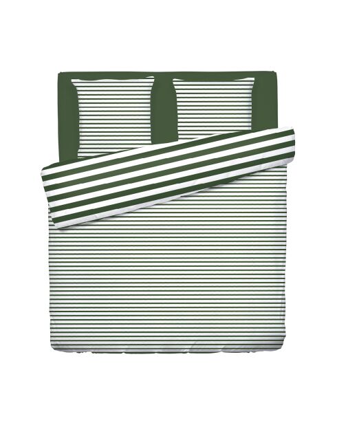 Parure housse de couette en satin de coton Horizon Vert