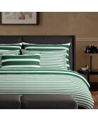 Parure housse de couette en satin de coton Horizon Vert
