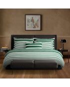 Parure housse de couette en satin de coton Horizon Vert